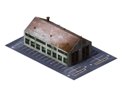 Future World - Industrial Zone 01 3D model