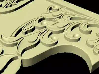Central decor ornament for furniture 3D model 1110
