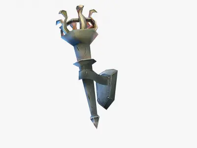 Torch 2 Hand Paint Low-poly 3D model