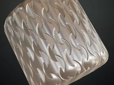 Silver Var Metal Grill Transparent PBR Seamless Texture