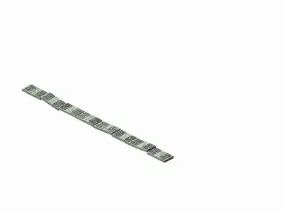 Damaged floor tiles 02 3D model