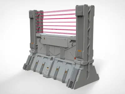 sci-fi Wall 2 3D model