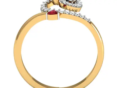 Solitaire Wedding Engagement Ring 3dm STL FBX OBJ Render Details 3D print model purchase