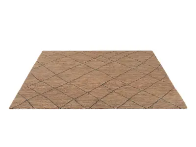 SANTALI JUTE RUG Camel-Black 3D model