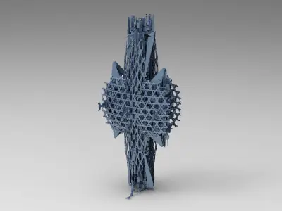 Diamond Cyberpunk Boss Tower collection 3D model