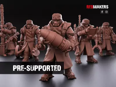 Ice Warriors - Artillery crew of the Imperial Force 3D print model