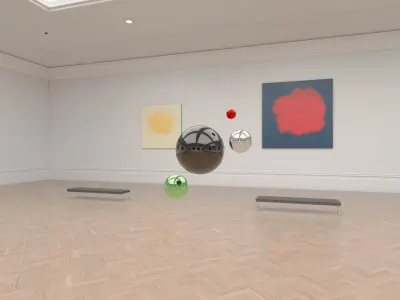 HDRI - Art Museum Gallery Interior 12 - 16384x8192 Texture