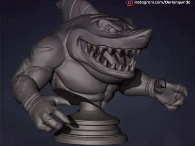 Street Sharks Bust Collection 3D Model Pack