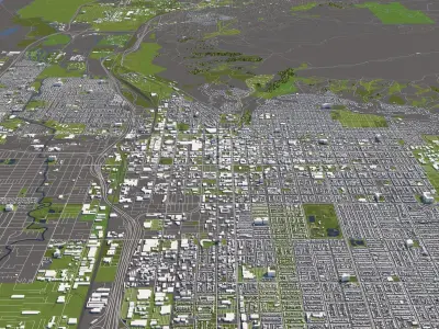 Salt Lake City Utah USA 50x50km 3D model