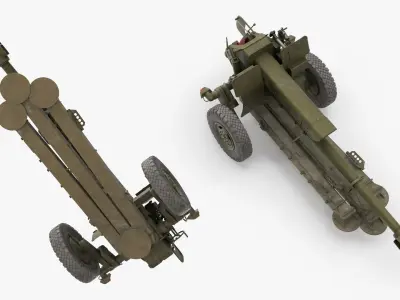  122 mm Towed Howitzer Green 