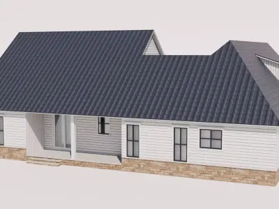 Farmhouse Style House Model 2 Low-poly 3D model