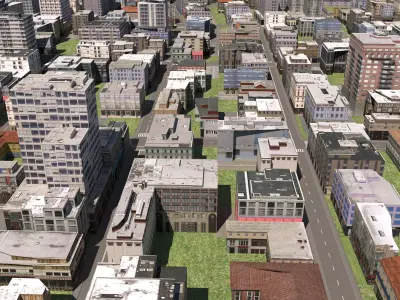 City 50 Low-poly 3D model