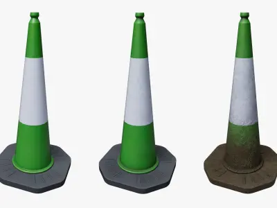 Traffic Cone 01 Low-poly 3D model purchase
