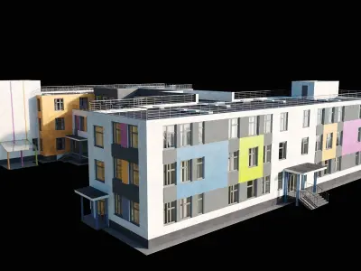 Kindergarten building 2 3D model