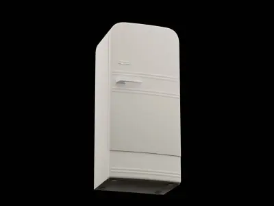 Kitchen Beige Fridge Low-poly 3D model