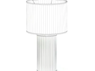 Beige Table Lamp 3D Model 3D model