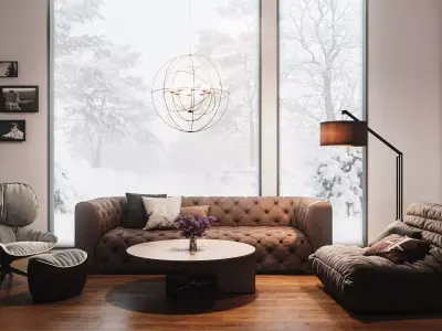 Living Room Scene - Winter Mood 3D model