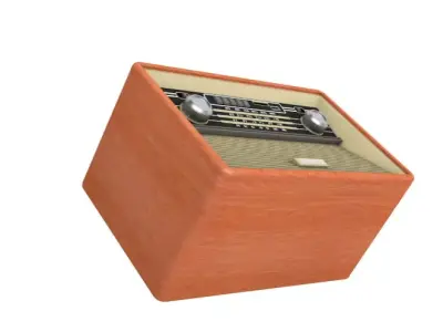 Vintage Radio 3D model buy