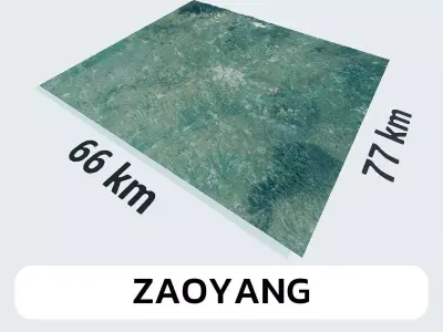 Zaoyang China City Landscape 3D Model 3D model