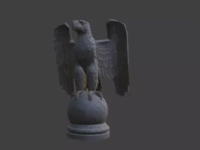 Berlin eagle WW2 Airport sculpture Wilhelm Lemke 3D model