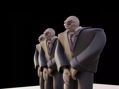 Man in nice suit Free 3D model