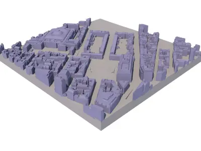 London city tile Level 2 block TQ3081 North West 3D model