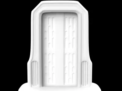 PACK 3 SCI FI OPENABLE DOORS - PRINTABLE 3D MODEL 3D print model