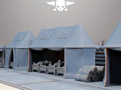 GrimGuard Trench Terrain 3D print model