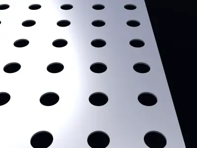 Perforated panel with 12 percent opening 25O64 3D model