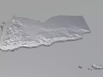 Yemen Terrain country  3D model