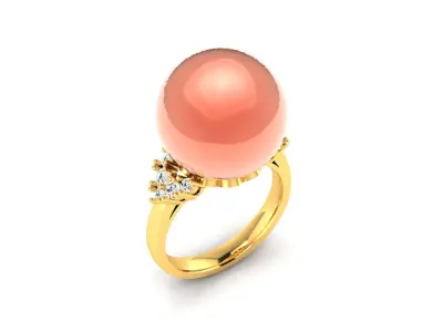 Women Ring  Render 3dm STL OBJ FBX Details 3D print model 50