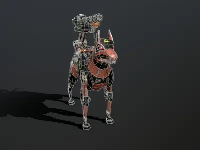 War Dog Low-poly 3D model