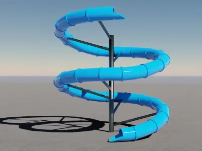 Tree Water Slides 3D 3D Model Pack