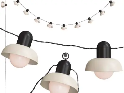 Solvinden string of lights with lanterns 3D model