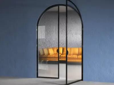 glass arch door 3D model