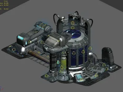 Spacecraft - power collector 3D model
