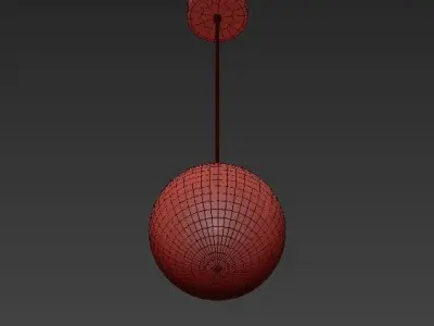 GLOBAL ball hanging from ceiling 3D model