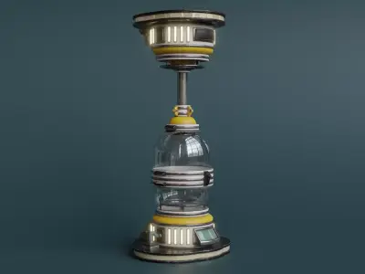 Sci-Fi Incubator Low-poly 3D model