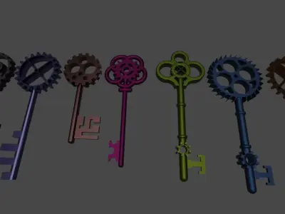 Mechanic keys 3D model