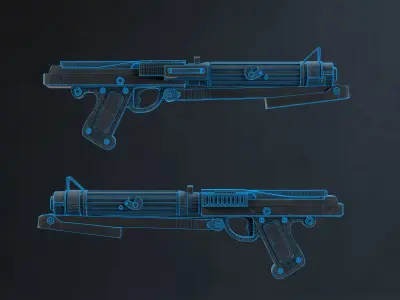 DC-15S Blaster Rifle 3D model