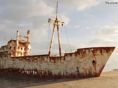 Rusty Cargo Ship Wreck Vessel Old Rust Brown 