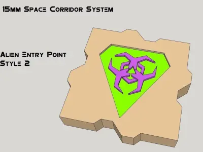 15mm Sci-Fi Corridor System - 22pcs 3D print model