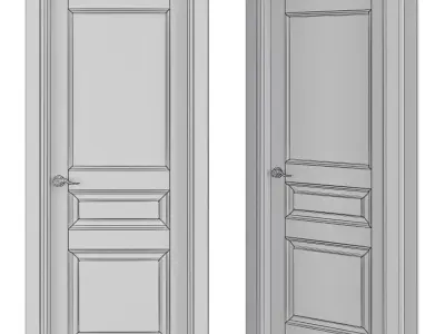 Interior Doors low poly 3d model Low-poly 3D model 7