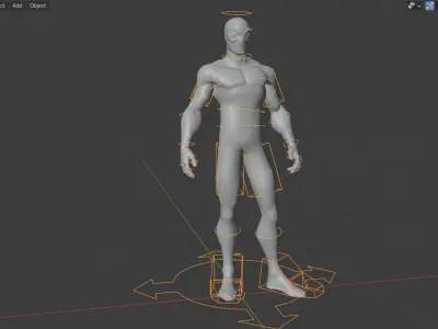 Stylized Spider-man rigged 3D model