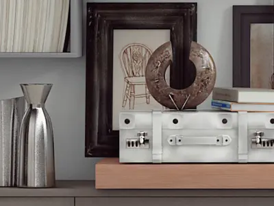 Set 5 modern floor lamp 3D model