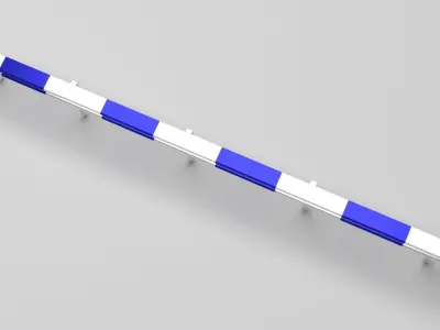 Crash Barrier Safety Fence 3D model buy