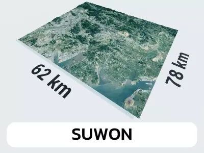 Suwon South Korea City Landscape 3D Model 3D model