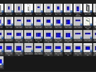 Aluminum windows south Africans  3D model