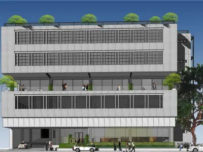 5STORIES OFFICE BUILDING  3D model