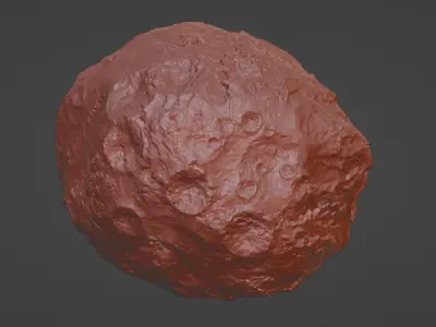 Realistic Asteroids Pack Low-poly 3D model